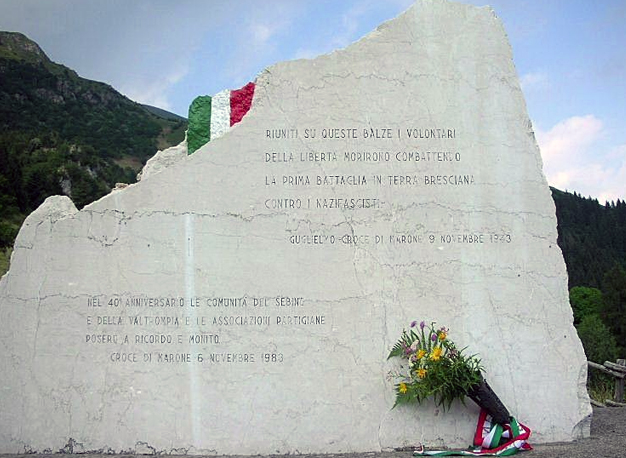 Il monumento partigiano a Croce di Marone